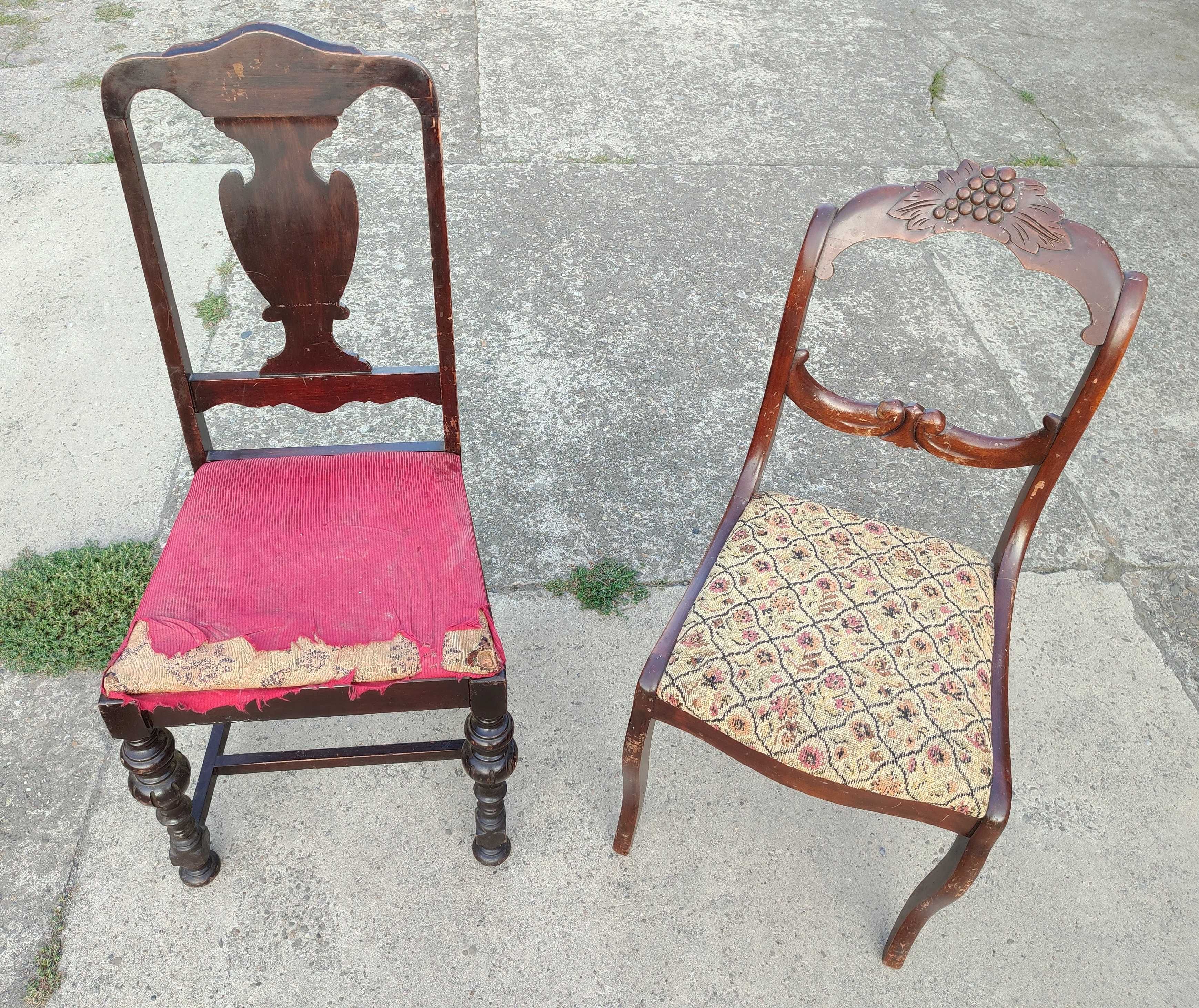 2 STARE KRZESŁA - KRZESŁO drewniane antyk vintage Ludwik retro ozdoba