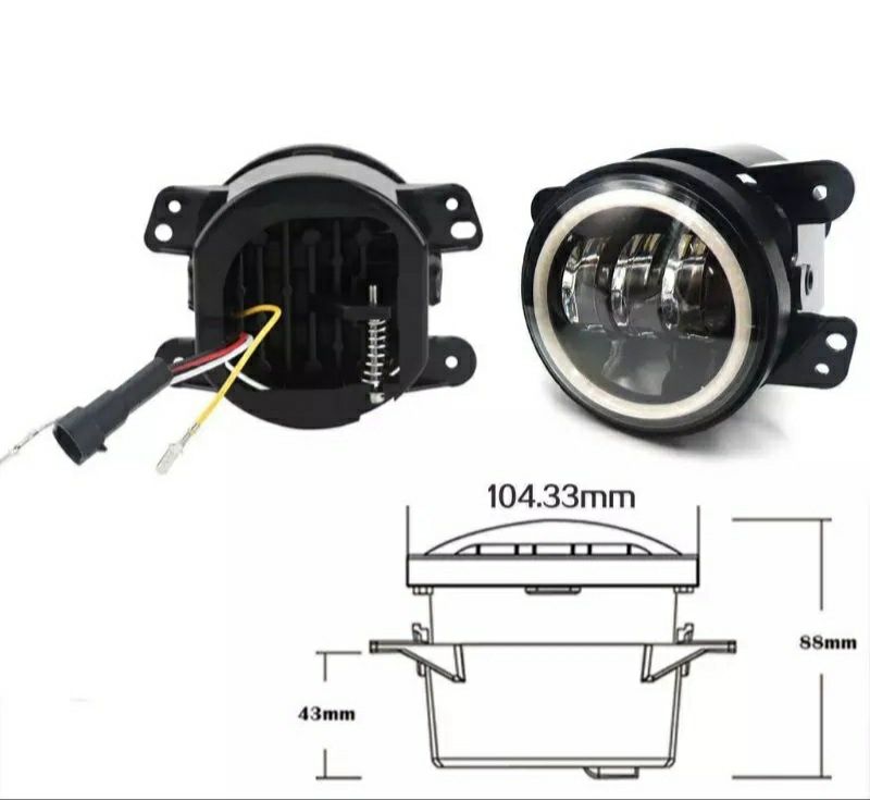 Противотуманные фары Led СТГ ДХО Wrangler,Dodge,Chrysler 4дюйма 100мм