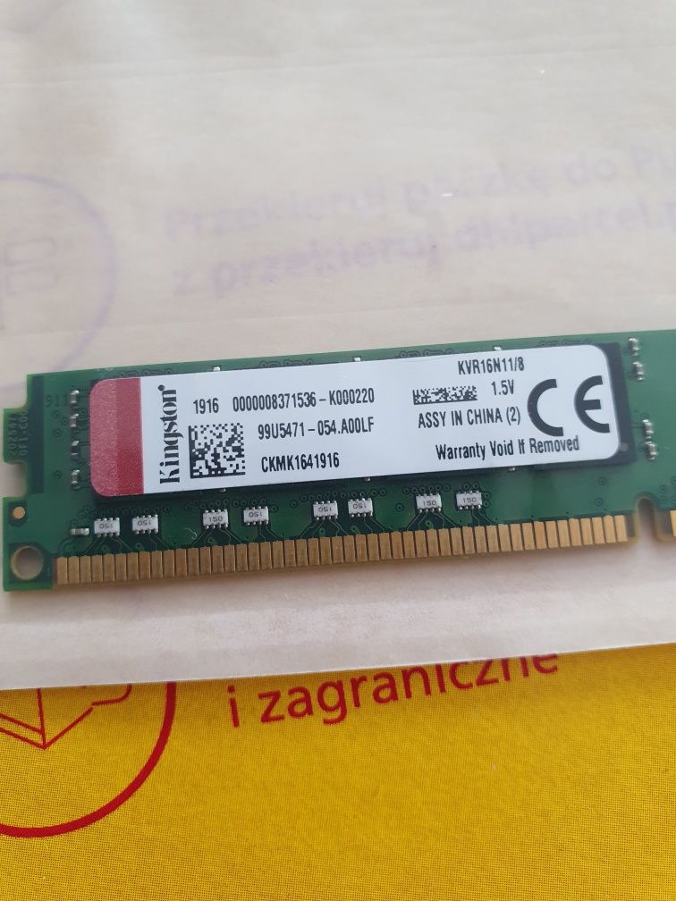 Ram 16Gb (2 x 8Gb) DDR3 dimm KINGSTON