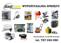 Wypożyczalnia: rusztowanie warszawskie, przyczepka, wiertnica wynajem