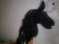 Hobby horse koń czarny