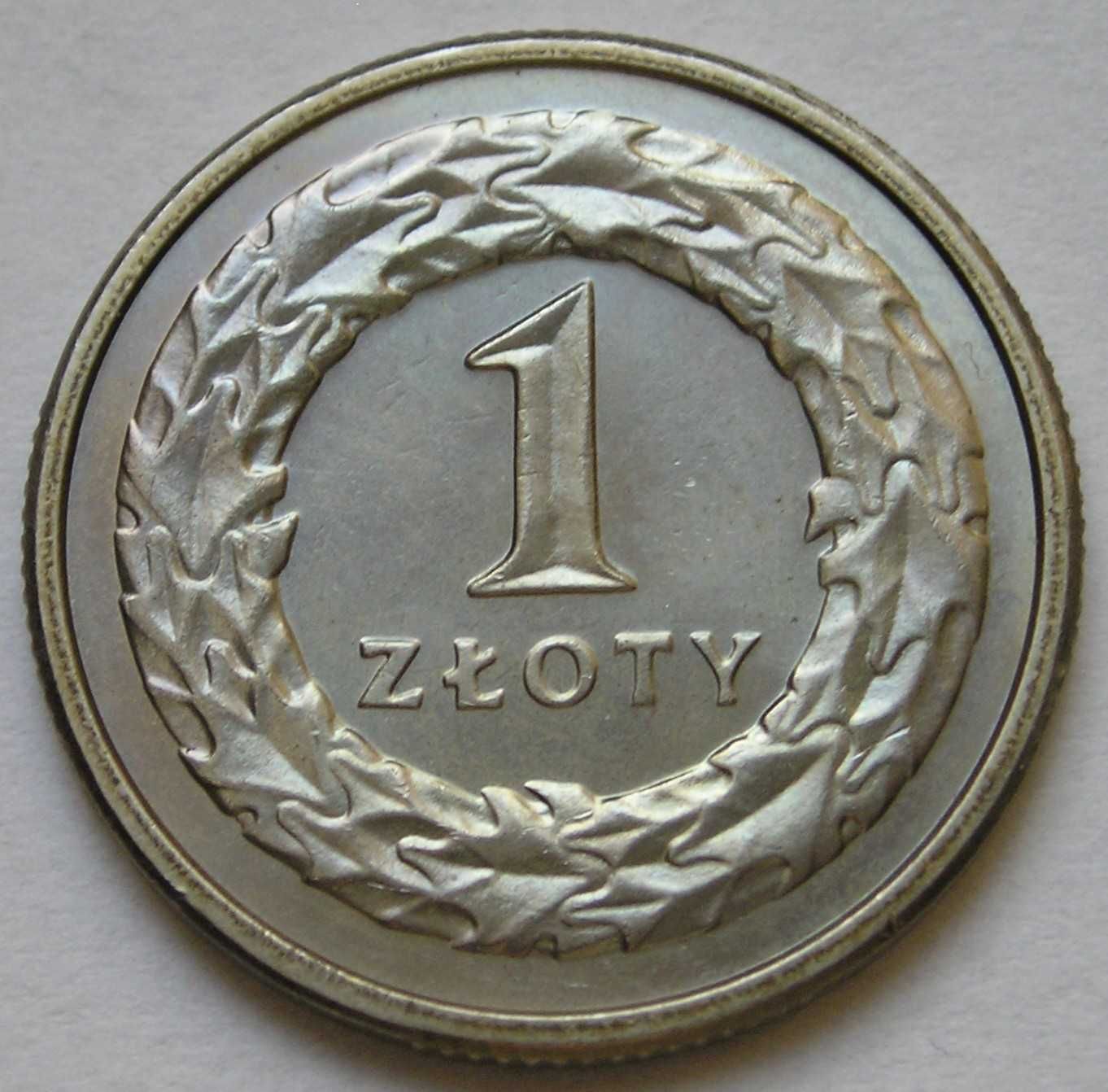 POLSKA 1 złoty 1992 - J92 - stan okołomenniczy