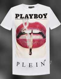 Philipp Plein x Playboy bluzka damska t-shirt koszulka kryształki