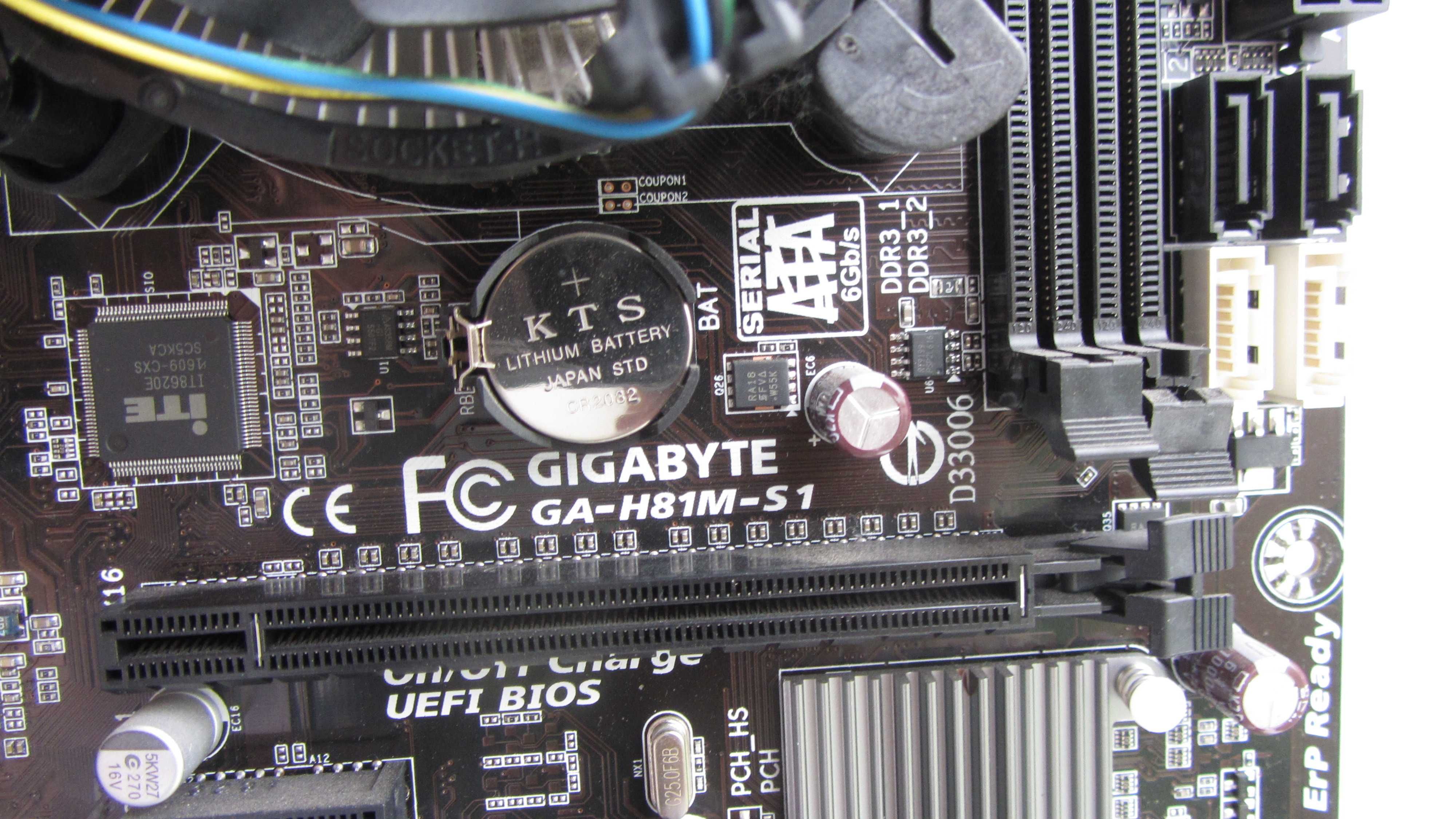 Материнская плата Gigabyte ga-h81m-s1 1150 с процессором Intel G3250