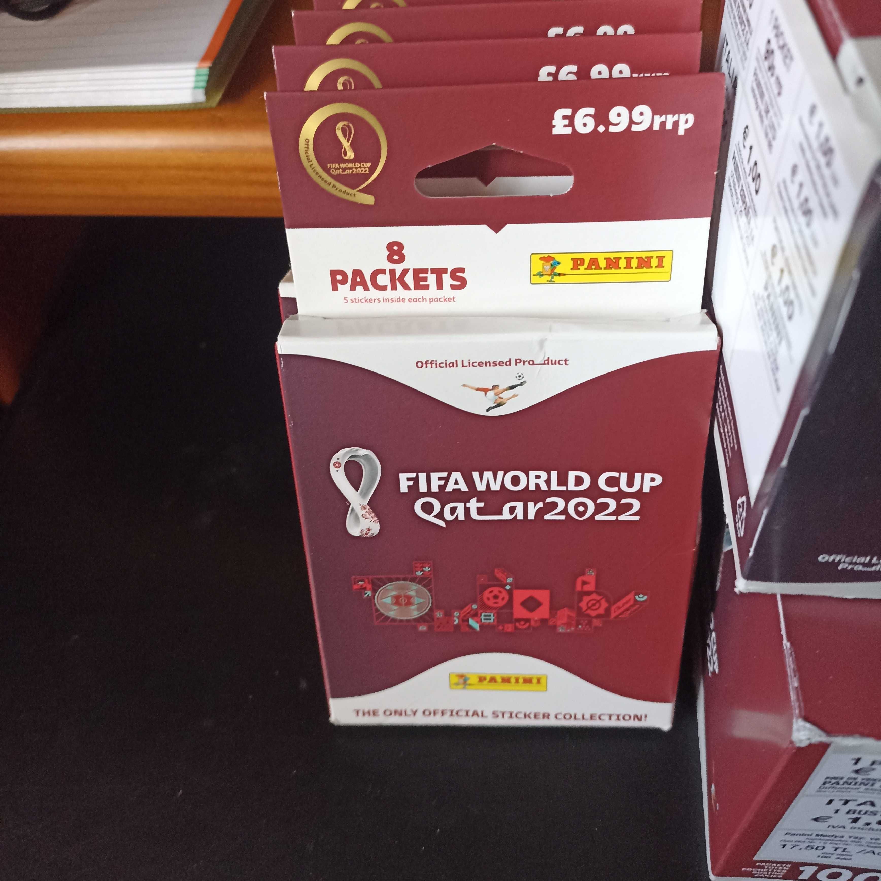 World Cup Qatar 2022 cromos e caderneta, packs 13s, ou 8saquetas