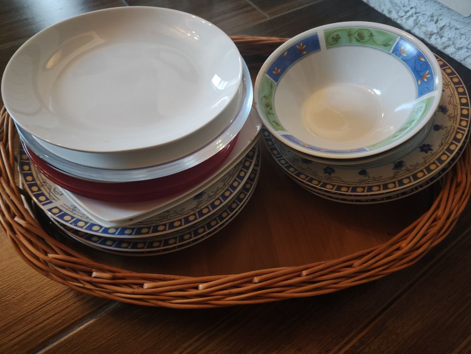 Talerze stare, różne