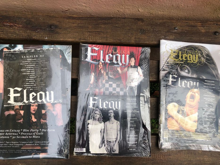 Raro! 3 revistas elegy ibérica + cd ainda embaladas
