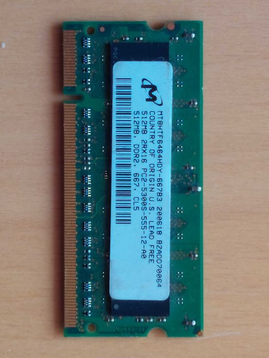 Memorias DDR2 para portátil
