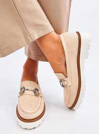 Mokasyny Damskie Clays Beige