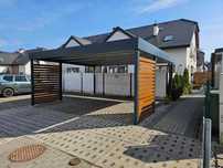 WIATA Garażowa Samochodowa Altana CARPORT Zadaszenie 6x6m 2 ścianki