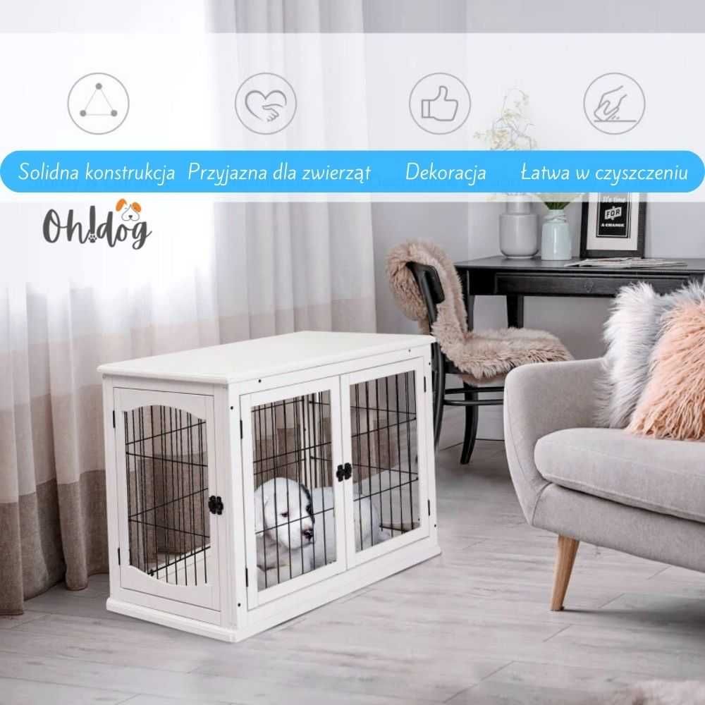 Klatka Kennelowa dla Psa L Oh!Dog Drewniana Eco Domek Kojec Szafka