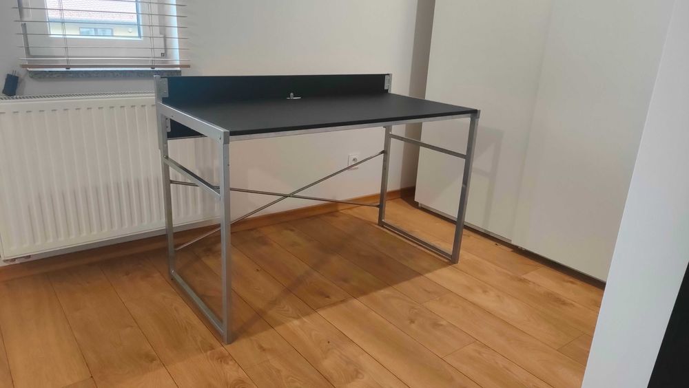 Biurko czarno srebrne Industrialne Loftowe jak NOWE