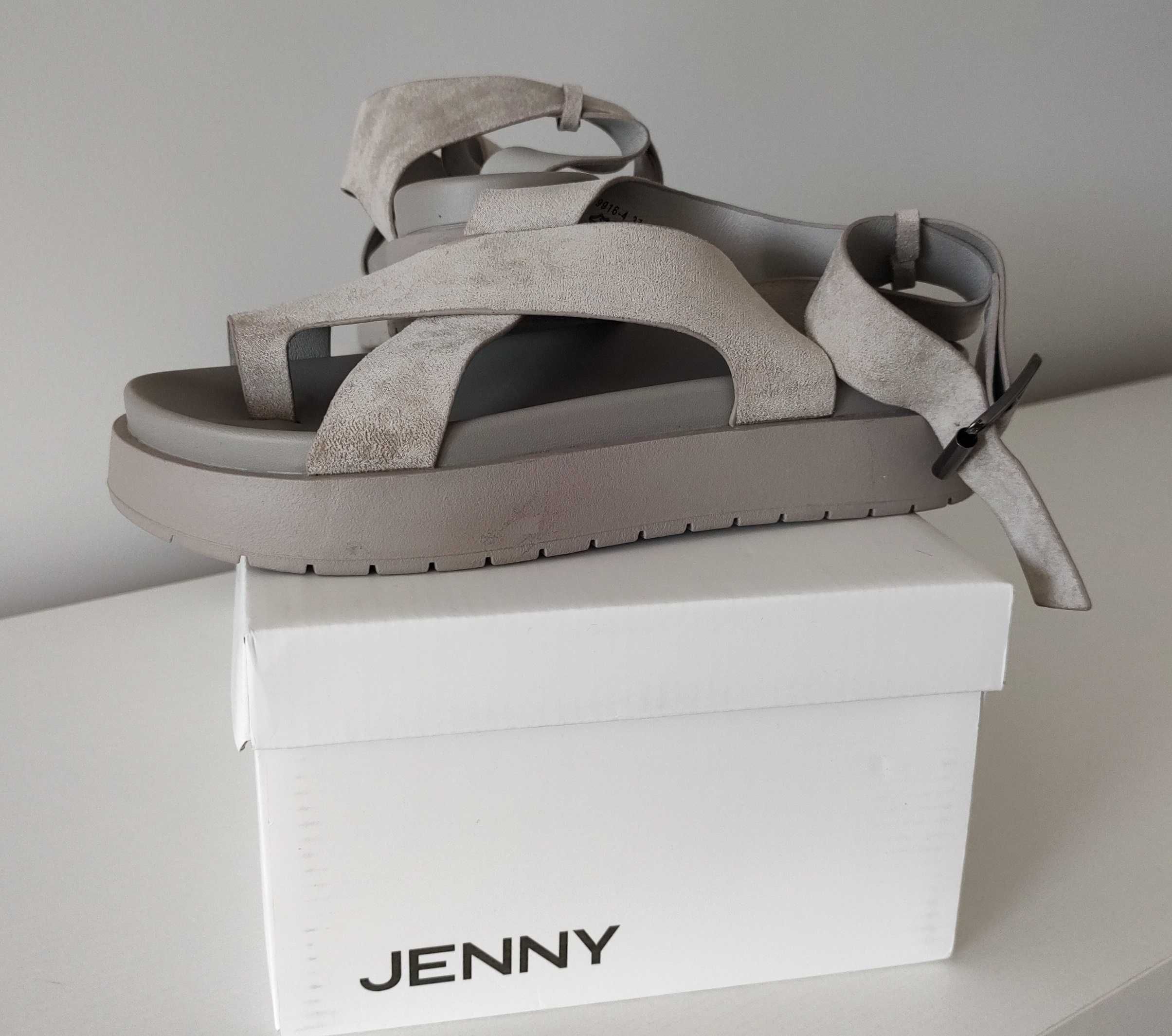 Sprzedam sandały CCC Jenny, kolor grey frey, rozm 37, nowe, faktura,