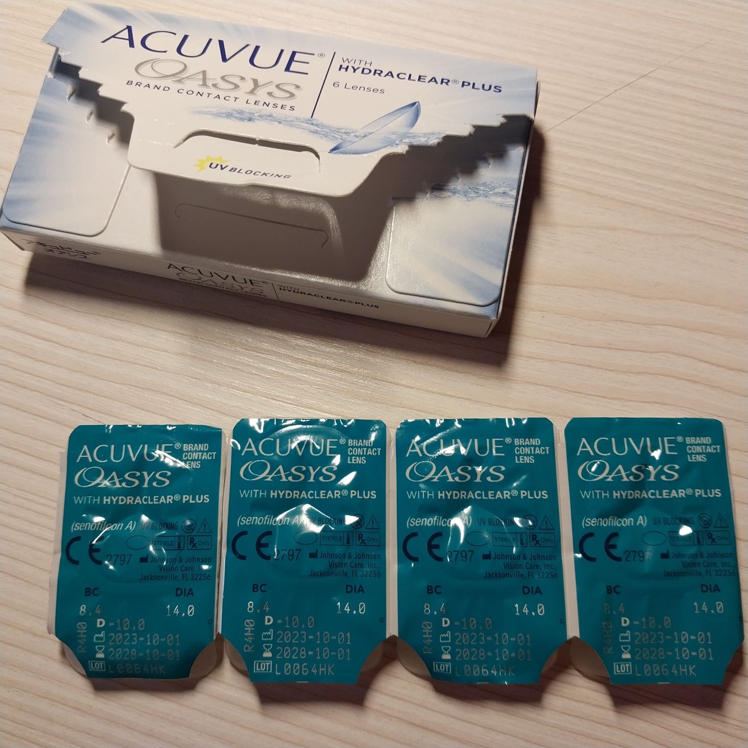 Лінзи контактні Acuvue oasys 4 шт -10, 8,4