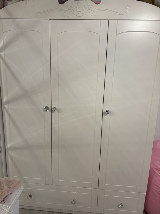 szafa i dwie komody bianco fiori meblik