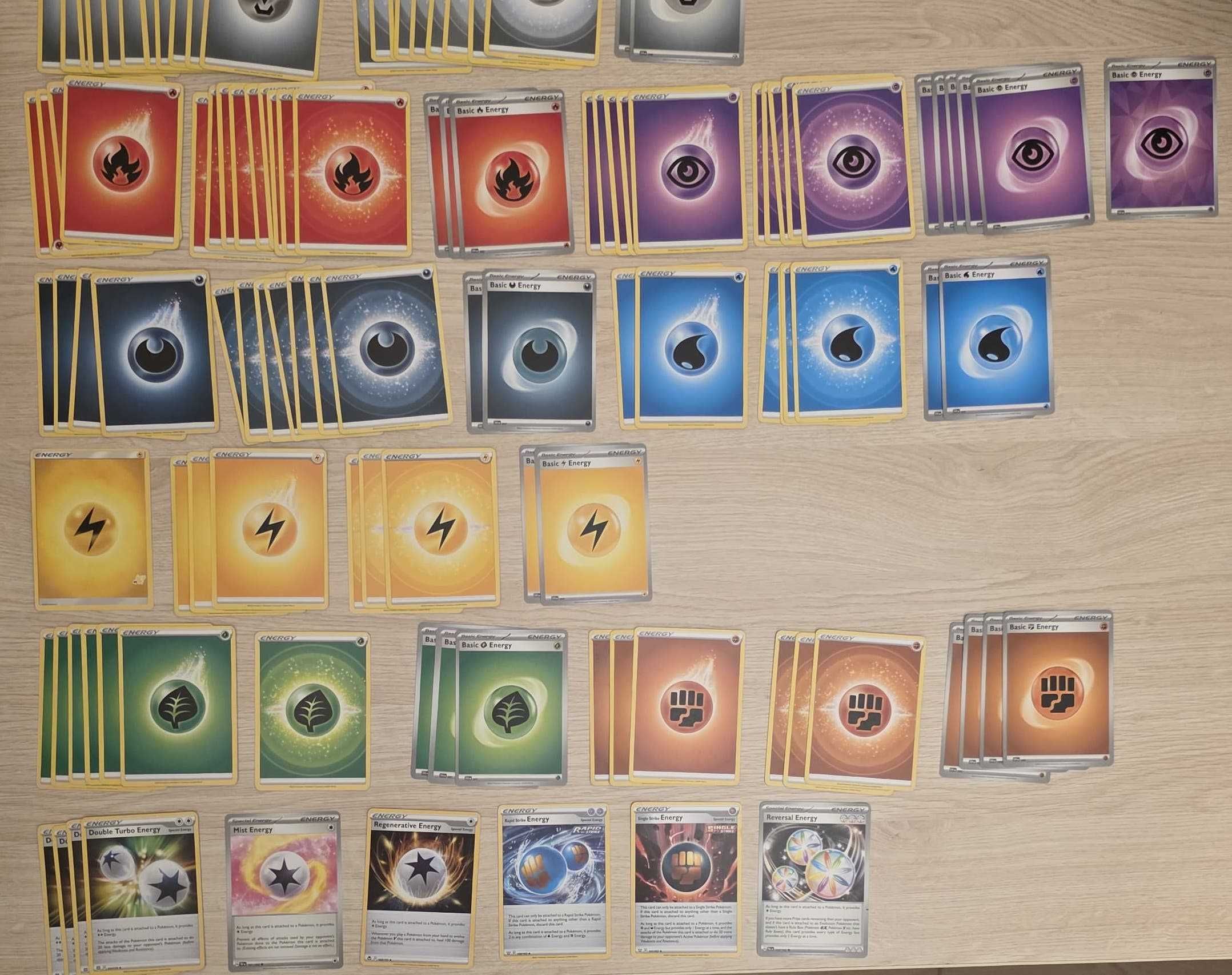 Karty Pokemon TCG - karty energii 112 szt - oryginalne