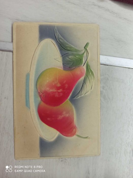 Открытки антиквариат фрукты.