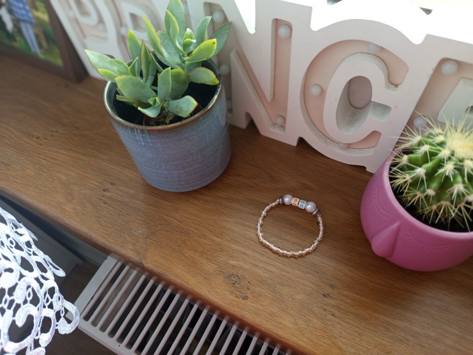 Bransoletka jasno różowo-pomarańczowa