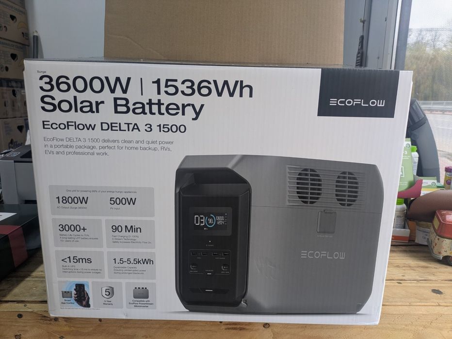 EcoFlow DELTA 3 1500 Вт·год  Оригінальні європейські розетки.