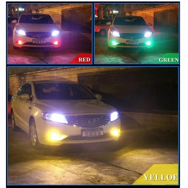 LED T10 W5W лампа в авто 2шт з пультом, має 16 кольорів