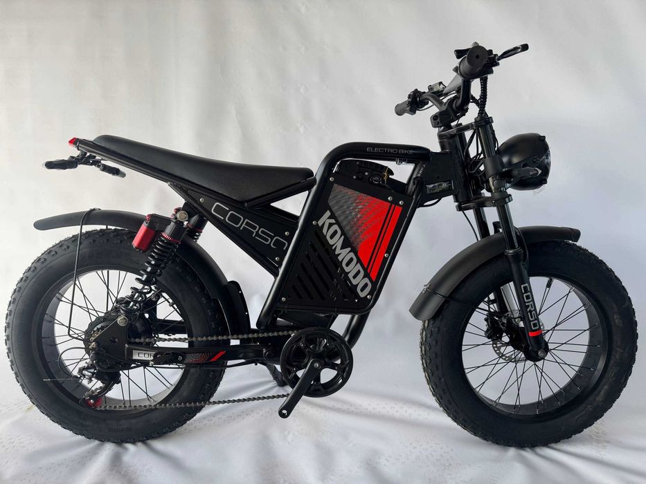 ТОП ПРОДАЖ! Електрофетбайк Corso “Komodo” (1000W 48V 18Ah)