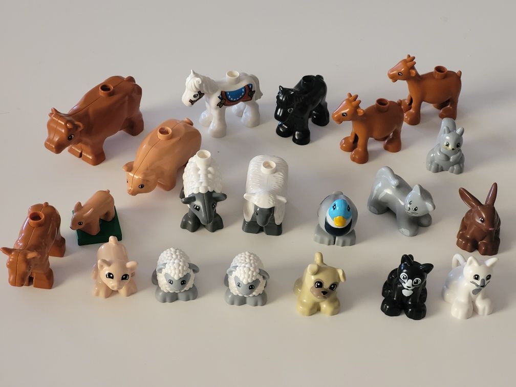 FARMA zwierzęta KROWA KOŃ KOZA Owca PIES KOT oryg  klocki LEGO DUPLO