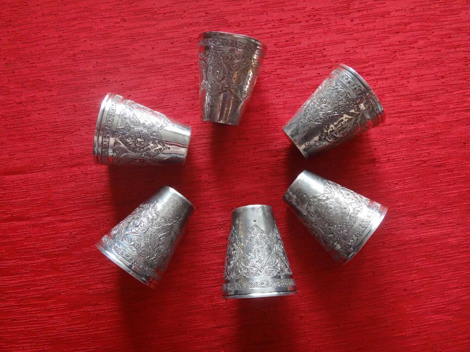 Srebrne kieliszki 6 szt.