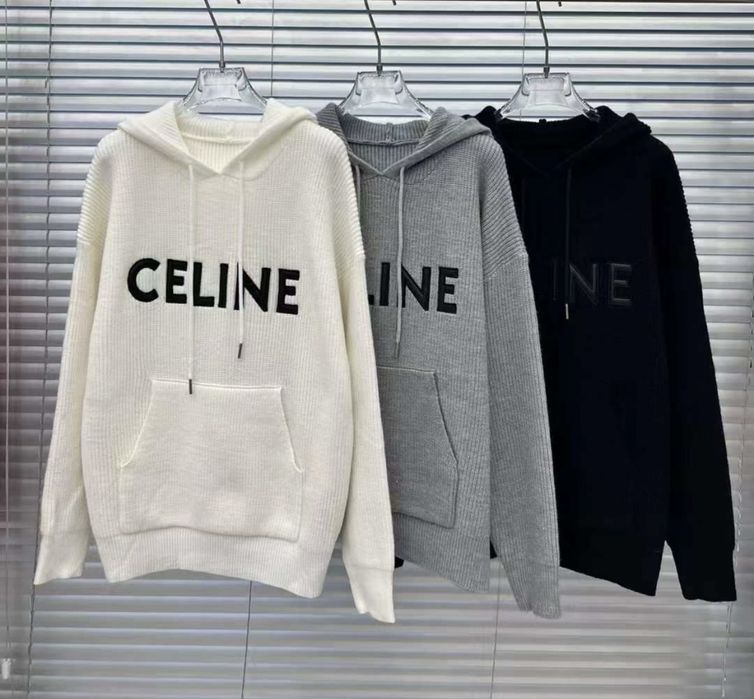 Жіноча вʼязана худі з вовни з капюшоном чорна беж, сіра