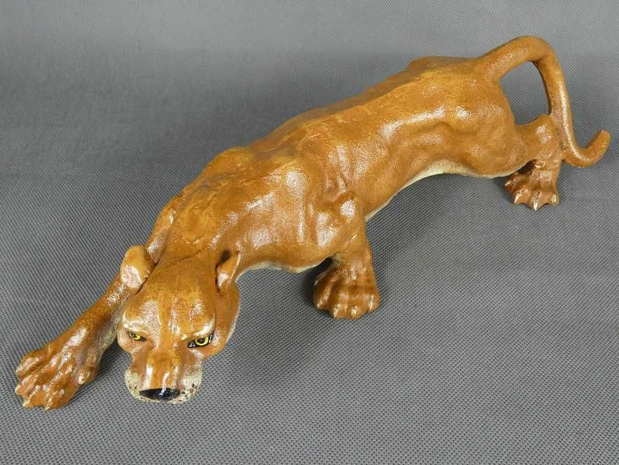 Figura rzeźba PANTERA kot puma żeliwo 41cm 4,2kg