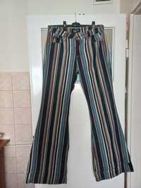 PRL Vintage 90 ty USA Lei Jeans Spodnie dzwony paski bawełna rozm M