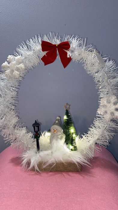 Arco de natal em branco