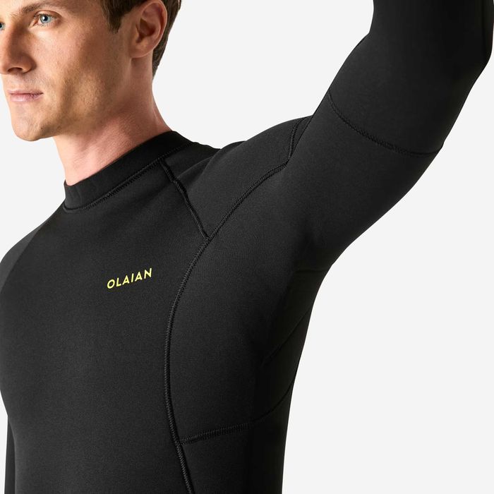 Men’s Surfing 4/3 mm Neoprene Wetsuit Olaian - Black - Fato de surf