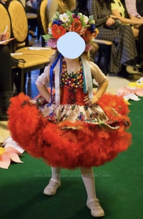 Український костюм дівчинці, 4-5 років, 104-120см