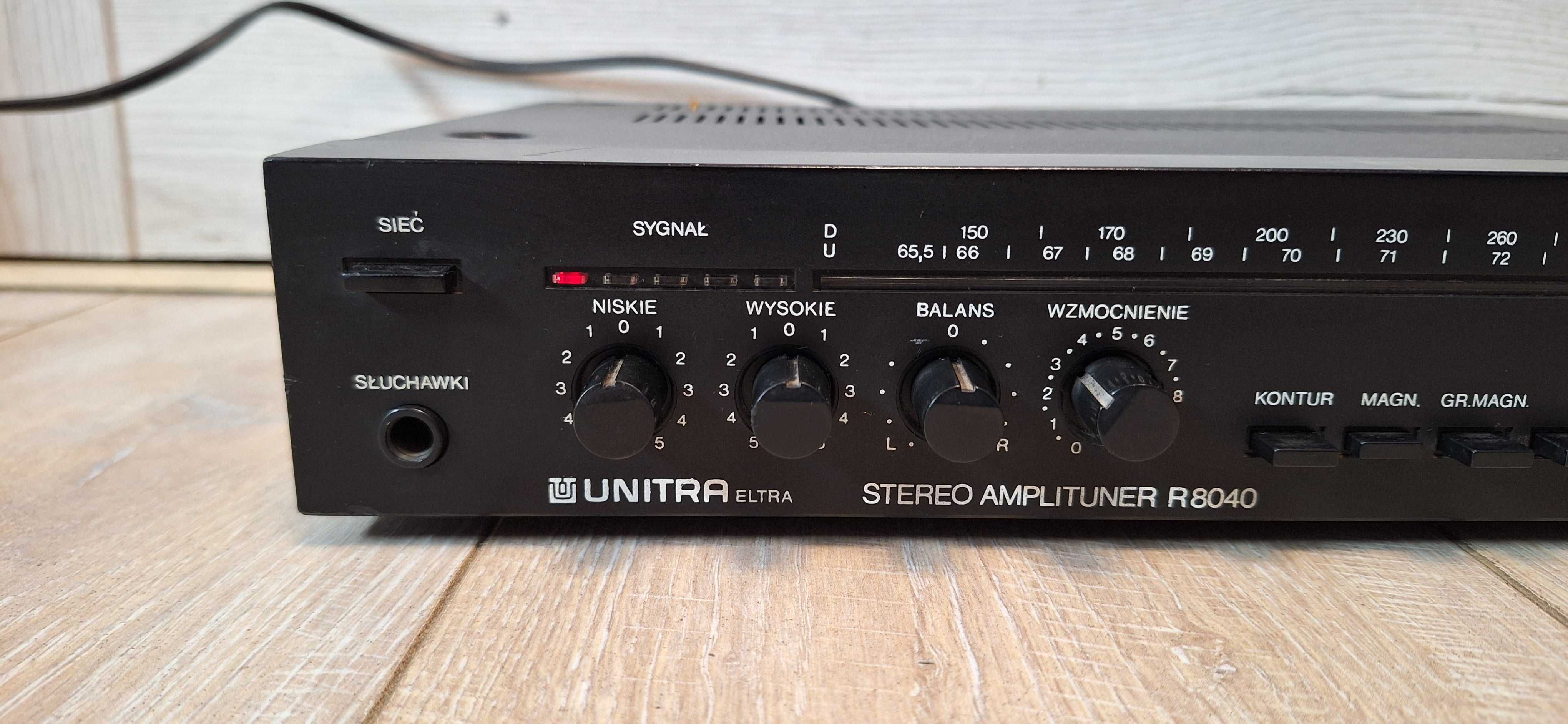 Amplituner Unitra R 8040 Czarny ! BDB STAN 100 % SPRAWNY ! OKAZJA !