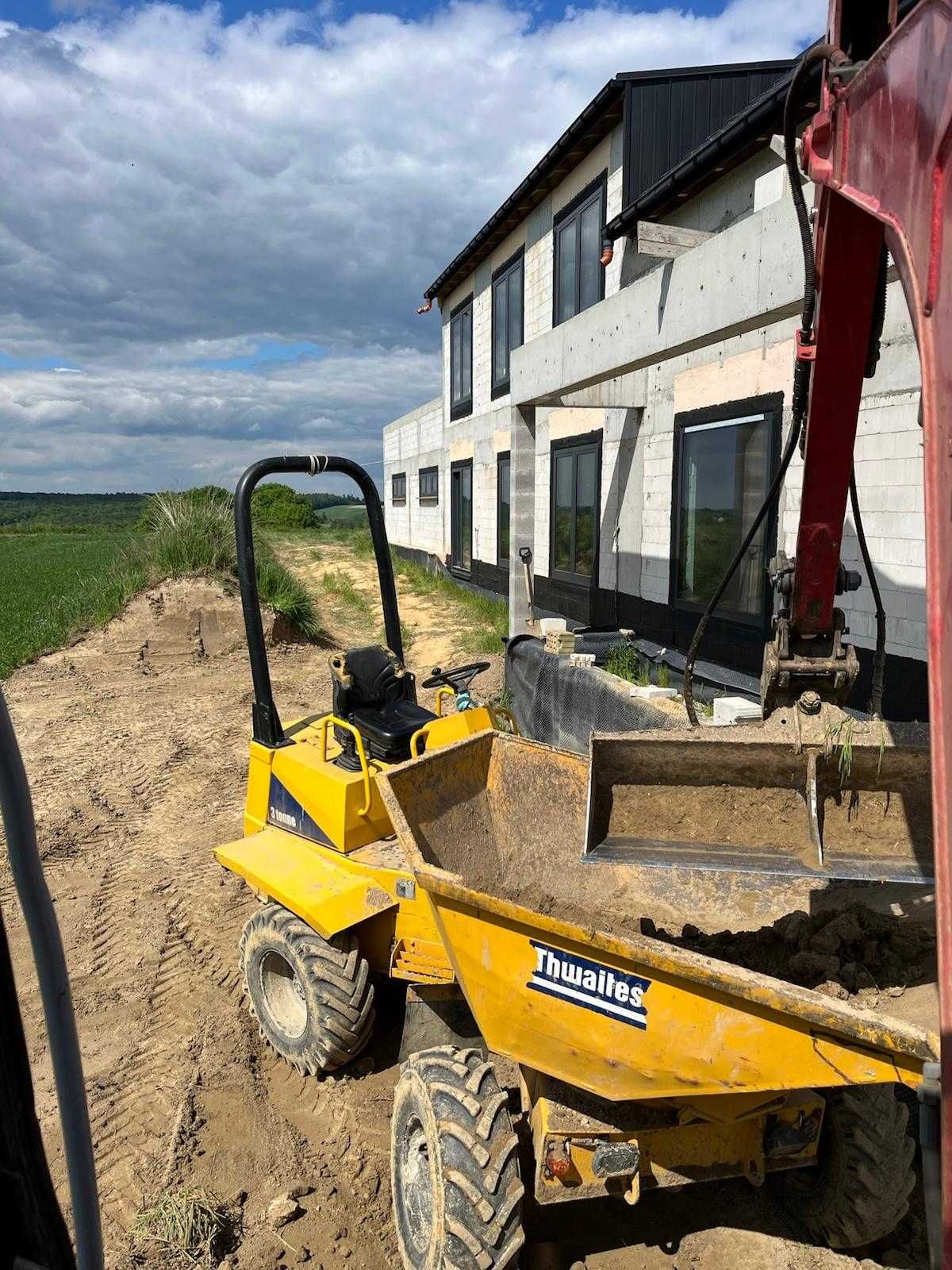 Usługi Minikoparką  Wozidłem Prace Ziemne Transport