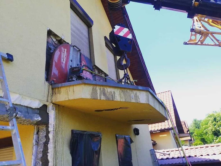 Cięcie betonu, asfaltu, wiercenie otworów, rozbiórki, nadproża