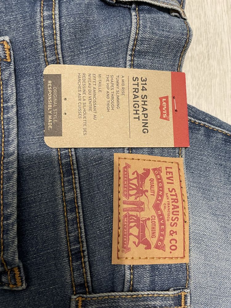 Jeansy Levis 314 shaping straight 30x32 mid rise