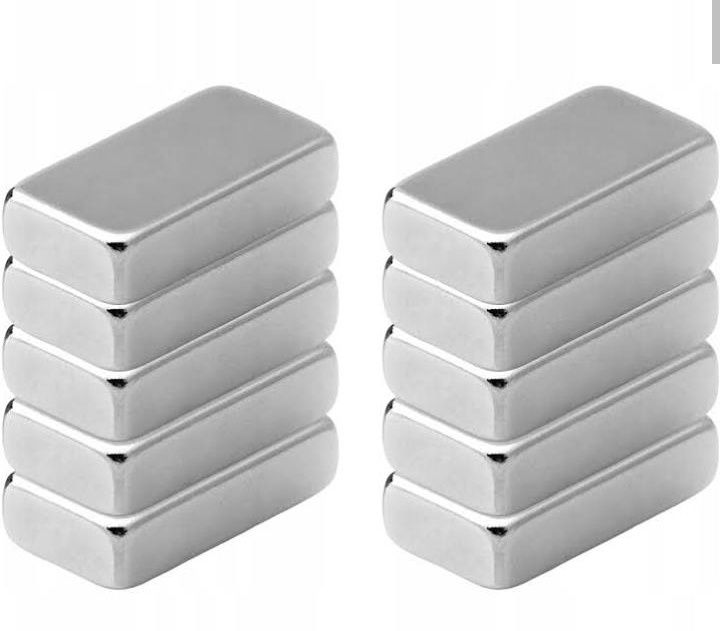 Magnesy neodymowe 25x12,5x5, N42 w najniższej cenie, wyprzedaż