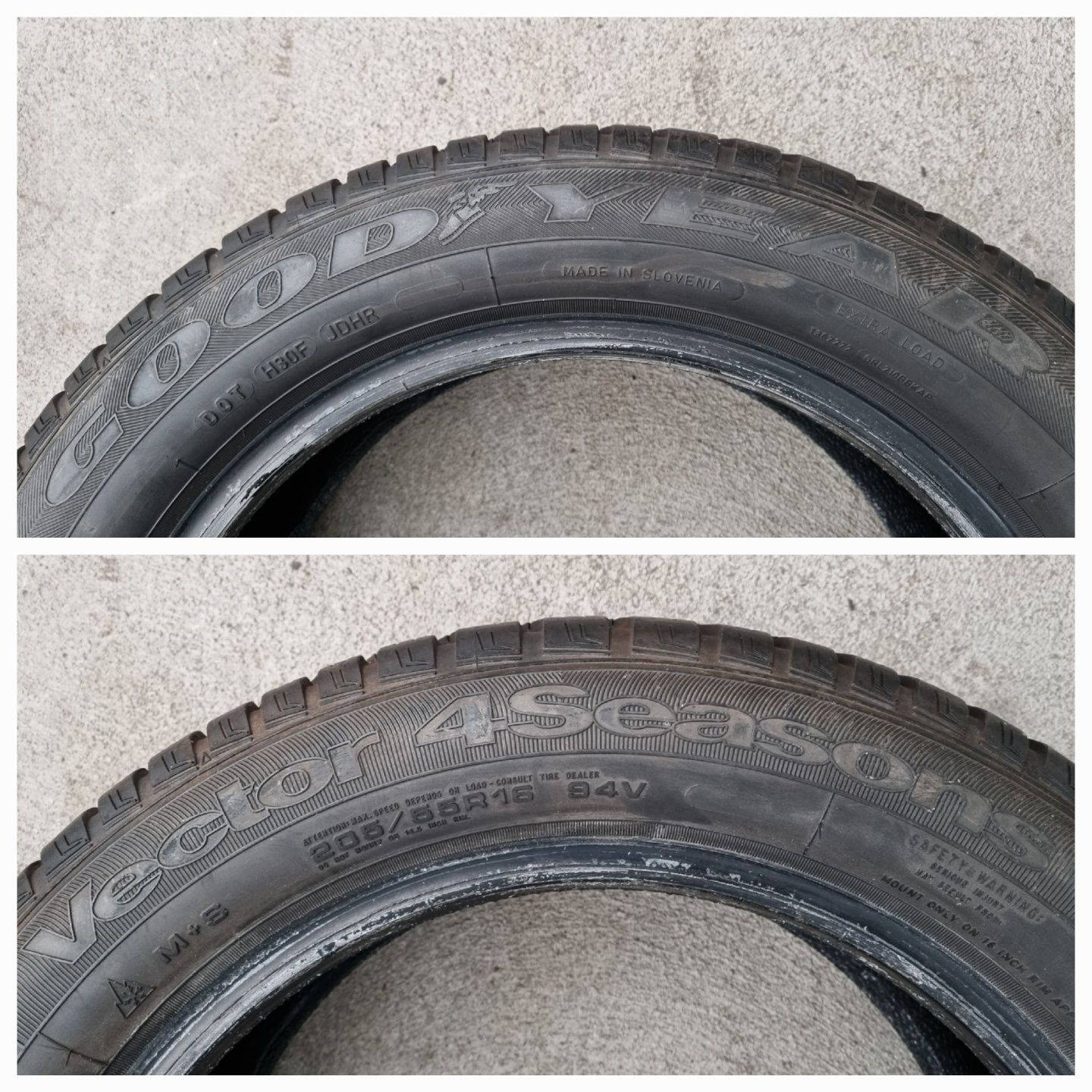 Opona używana CAŁOROCZNA 1szt. 205/55/16 Goodyear Vector 4Seasons