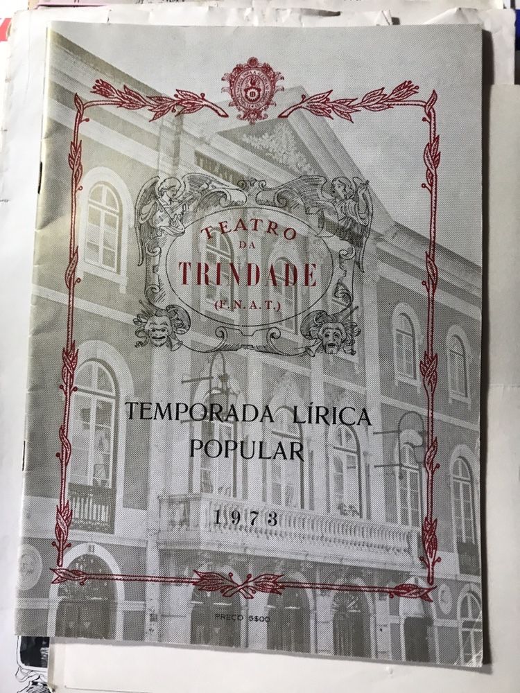 Vintage folhetos dos espetaculos teatro trindade e outros