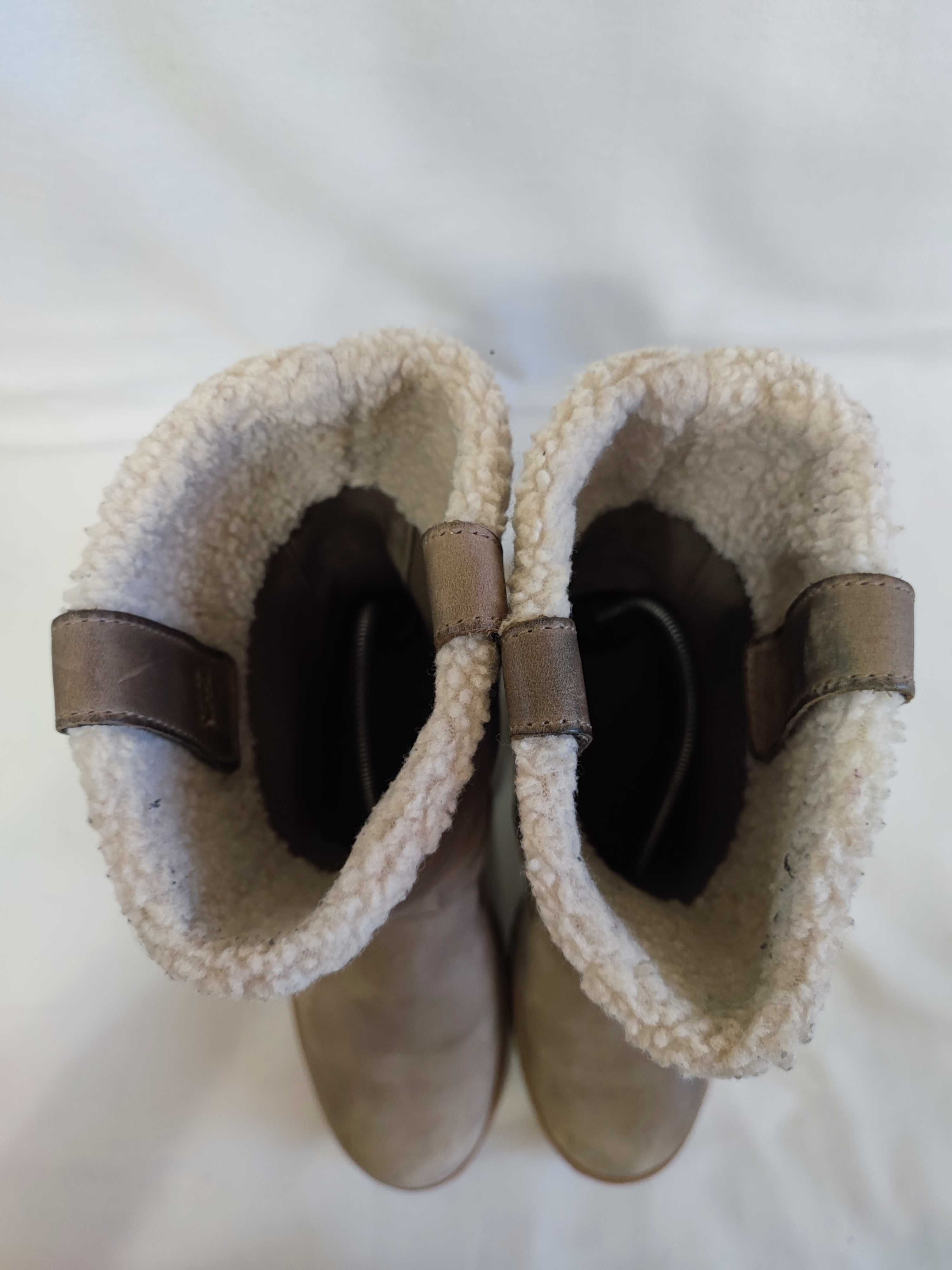 Сапоги женские кожаные "Timberland"  Размер 39,5 (26 см)
