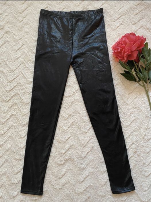 Getry legi legginsy damskie ciepłe animal print  S