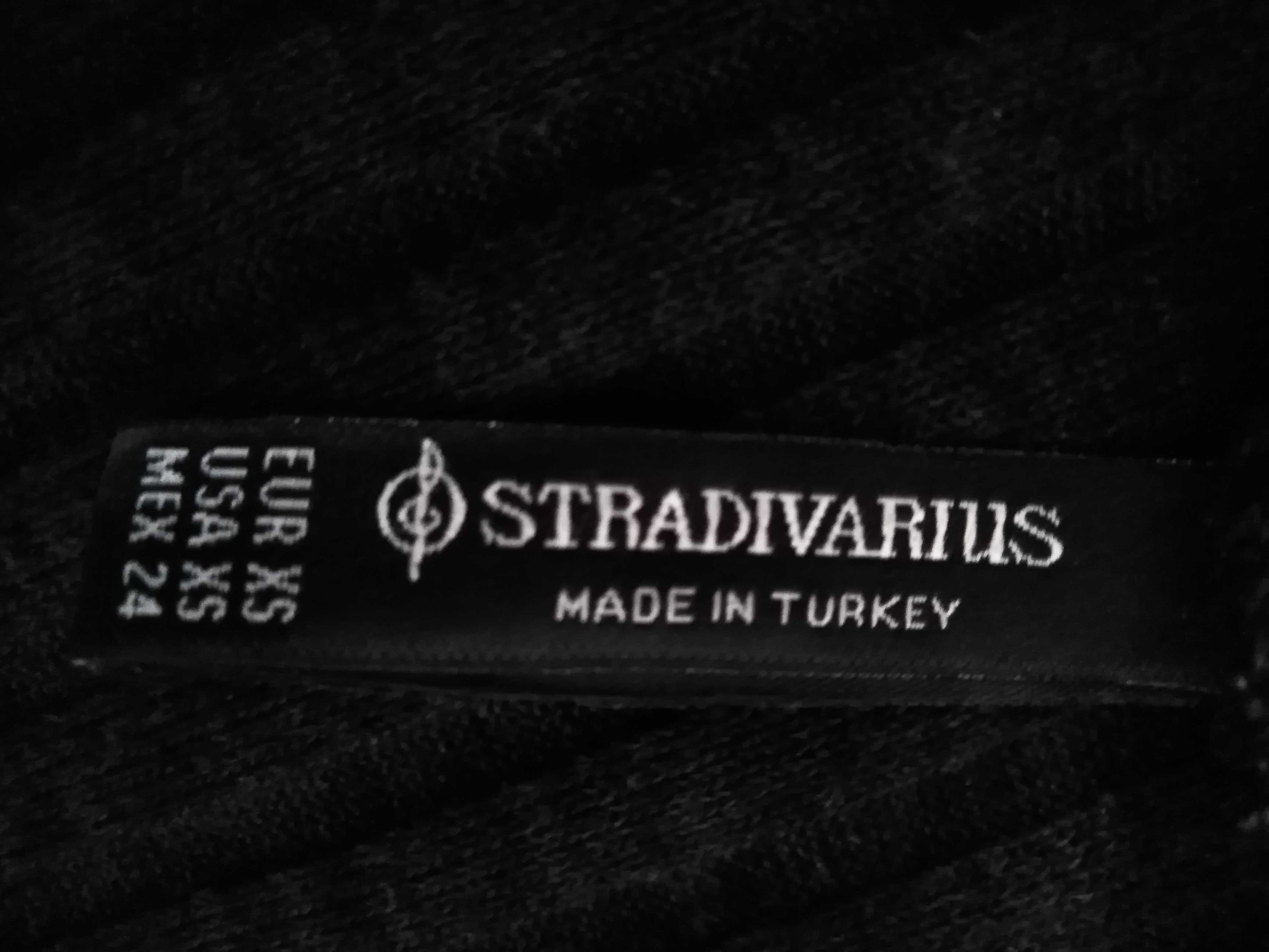 Calças Negras Stradivarius XS