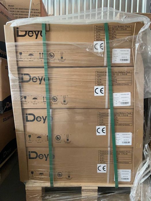 Гібридні Інвертори Deye 5,6,8,10,20кВт, сонячні панелі, батареї