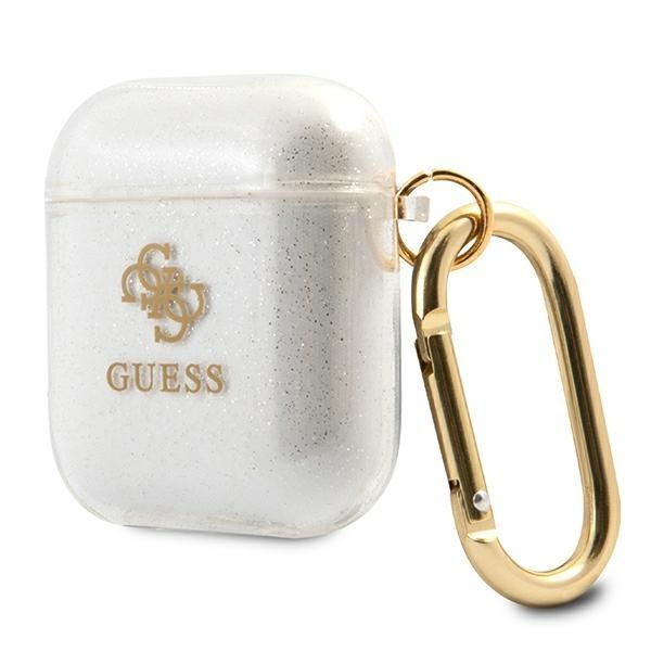 Guess Gua2Ucg4Gt Airpods 1/2 Cover Transparent Glitter Collection