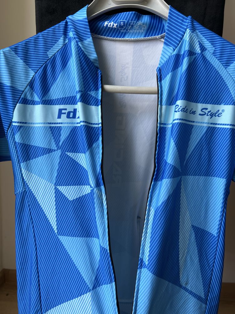 Fdx ride in style stroj kolarski roz.S lajkra, niebieski jak nowy