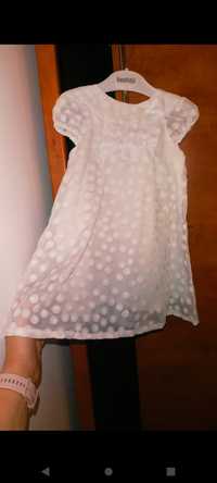 Biała sukieneczka r.80