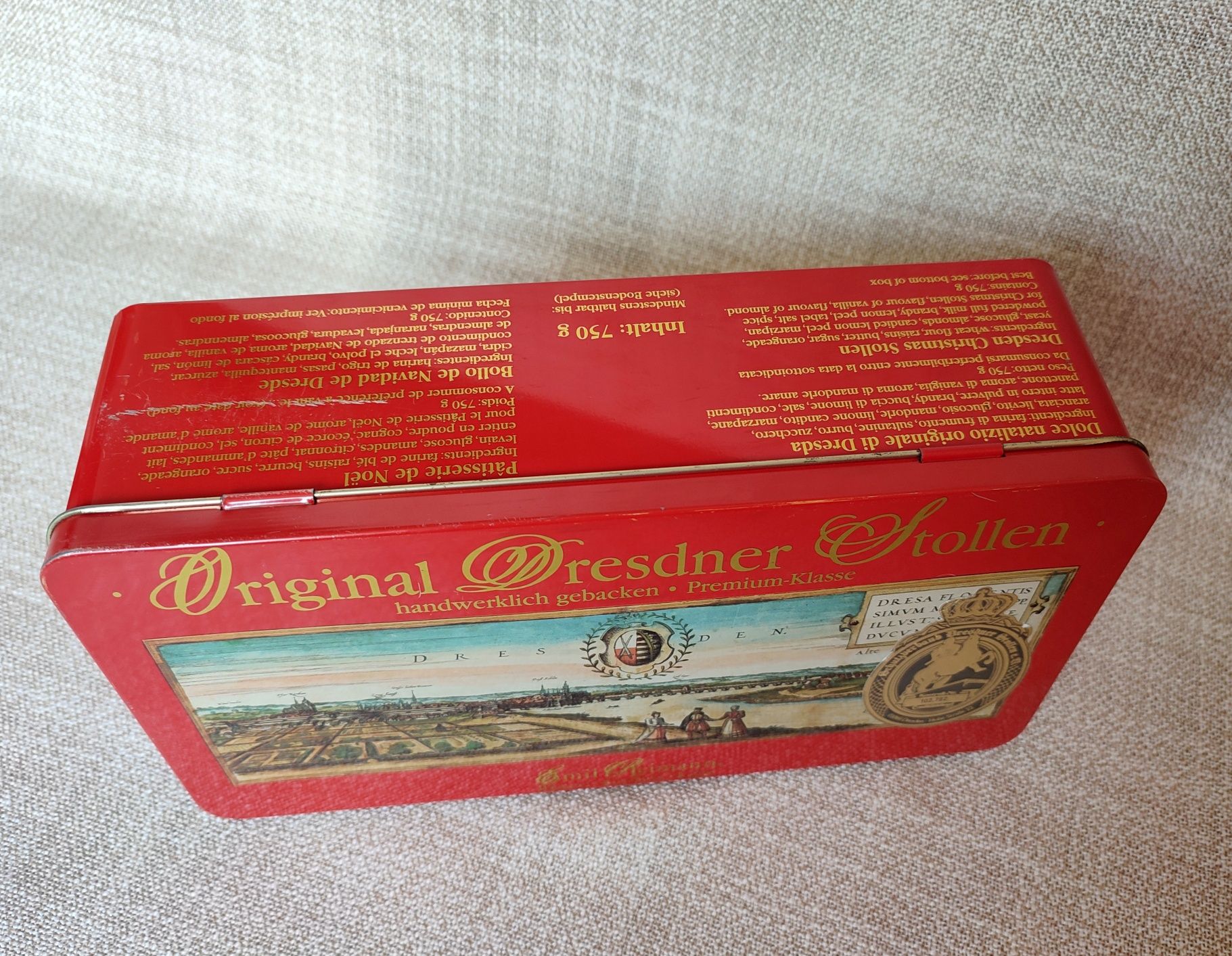 Коробка металева контейнер Original Dresdner stollen vintage box