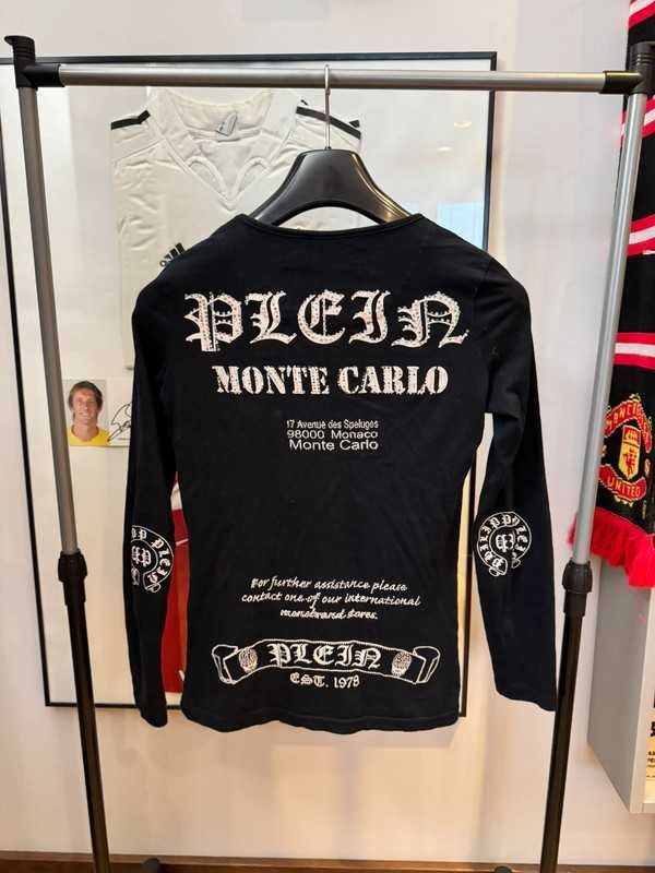 Koszulka longsleeve Philipp Plein Monte Carlo Logo Skull Crystal XS