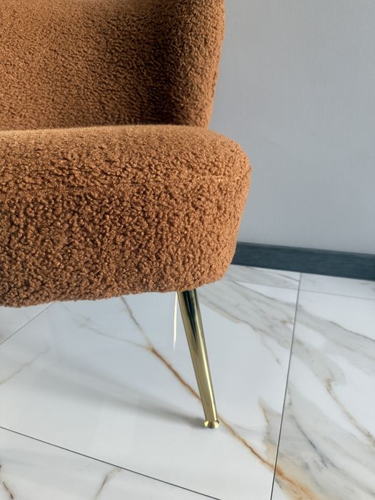 Fotel do salonu biura sypialni krzesło typu baranek